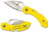 Spyderco Dragonfly 2, Yellow FRN handle, H1 Steel, Full Serrated -       Vip Horeca