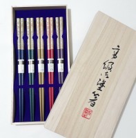 Набор японских палочек (хаси), 5 шт., подарочная деревянная коробка - Интернет магазин Японских кухонных туристических ножей Vip Horeca