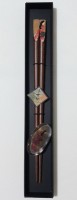 Набор коричневый - японские палочки (хаси) и подставка (хасиоки), подарочная картонная коробка - Интернет магазин Японских кухонных туристических ножей Vip Horeca