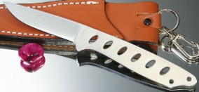 Нож с фиксированным клинком Hattori Fisherman's Lover Skeleton, AUS-8, 71мм, арт. HA-03 - Магазин Японских кухонных туристических ножей VIP-HoReCa