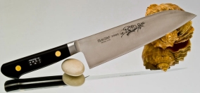 Кухонный нож Misono, серия  Sweden Steel, Santoku 160мм (цветок), арт. SS183 - Магазин Японских кухонных туристических ножей VIP-HoReCa