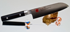 Кухонный нож Kasumi, серия Damasc, Santoku 180мм, арт 84018 - Магазин Японских кухонных туристических ножей VIP-HoReCa