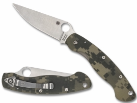 Складной нож Spyderco, серия Military, Digital Camo G-10 Handles, CPM S30V, Plain, арт. C36GPCMO - Магазин Японских кухонных туристических ножей VIP-HoReCa