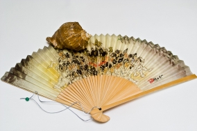 Винтажный веер (Япония 2000-2010гг.), арт. S-B1 - Магазин Японских кухонных туристических ножей VIP-HoReCa