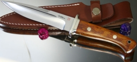 Нож с фиксированным клинком Hattori Fighters Cocobolo Handle, AUS-8, 156мм, арт. FT-100C - Магазин Японских кухонных туристических ножей VIP-HoReCa