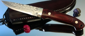 Нож с фиксированным клинком Mr. Itou (Hiroo Itou), Utility Camper's Knife, Mahogany Staminawood Hanlde (Красное дерево), R-2, 115мм, арт. IT-640 - Магазин Японских кухонных туристических ножей VIP-HoReCa
