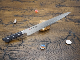 Кухонный нож Fujiwara Kanefusa, серия FKS с проточкой, Sujihiki 270мм, арт. FKS-29 - Магазин Японских кухонных туристических ножей VIP-HoReCa