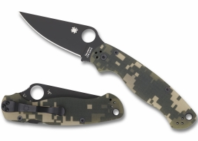 Складной нож Spyderco, серия Para-Military 2, Digital Camo G-10 Handles, CPM S30V, Black Blade, Plain, арт. C81GPCMOBK2 - Магазин Японских кухонных туристических ножей VIP-HoReCa