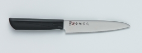 Кухонный нож Kanetsugu, серия EXCEL, Petty 130мм (Serrated, пластиковая рукоять), арт. 1016 - Магазин Японских кухонных туристических ножей VIP-HoReCa