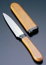 Кухонный нож Shimomura, Petty 100мм (в деревянном чехле), арт. SHI-100 - Магазин Японских кухонных туристических ножей VIP-HoReCa