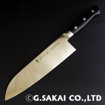 Кухонный нож G.Sakai, серия ATS-34, Santoku 180мм, арт. 10813 - Магазин Японских кухонных туристических ножей VIP-HoReCa