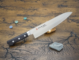 Кухонный нож Fujiwara Kanefusa, серия FKM, Western Deba 240мм (односторонний), арт. FKM-14 - Магазин Японских кухонных туристических ножей VIP-HoReCa