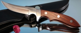 Нож с фиксированным клинком Hattori Slim Upswept Utility Hunter, AUS-6, 105мм, арт. #1030 - Магазин Японских кухонных туристических ножей VIP-HoReCa