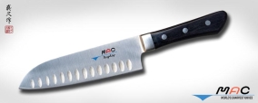 Кухонный нож MAC, серия Professional, Santoku With Dimples 170мм (с проточкой), арт. MSK-65 - Магазин Японских кухонных туристических ножей VIP-HoReCa