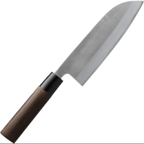 Кухонный нож Gihei-hamono, серия Aogami#2 нерж. обкладки (японская ручка), Santoku 165мм, арт. GAN-S16J - Магазин Японских кухонных туристических ножей VIP-HoReCa
