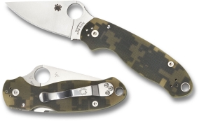 Складной нож Spyderco, серия Para 3, Digital Camo G-10 Handles, CPM S30V, Plain, арт. C223GPCMO - Магазин Японских кухонных туристических ножей VIP-HoReCa