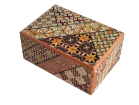 Японская коробка с секретом (Japan Puzzle Box) Yosegi 78x58x45мм, 12 шагов, арт. NSZ-PB-017 - Магазин Японских кухонных туристических ножей VIP-HoReCa