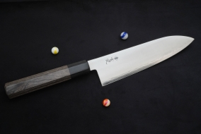 Кухонный нож Sanetu, серия HAP40 (японская ручка), Gray, Santoku 180мм, арт. KJU-HAP40-ST-180-JP-GR - Магазин Японских кухонных туристических ножей VIP-HoReCa