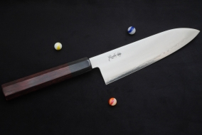 Кухонный нож Sanetu, серия HAP40 (японская ручка), Red, Santoku 180мм, арт. KJU-HAP40-ST-180-JP-RD - Магазин Японских кухонных туристических ножей VIP-HoReCa