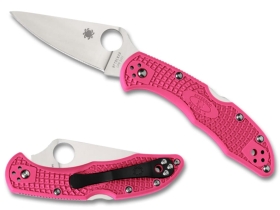 Складной нож Spyderco, серия Delica 4, Flat Ground, Pink FRN Handles, CPM S30V, Plain, арт. C11FPPNS3 - Магазин Японских кухонных туристических ножей VIP-HoReCa