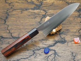 Кухонный нож Sanetu, серия Aogami Super (японская ручка), Red, Santoku 180мм, арт. KJU-AS-ST-180-JP-RD - Магазин Японских кухонных туристических ножей VIP-HoReCa