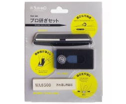 Набор Suehiro, серия Home Kitchen Knife,  держатель угла заточки, ластик и абразив для корректировки заточных камней, арт. TKC-505 - Магазин Японских кухонных туристических ножей VIP-HoReCa