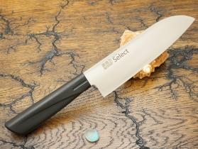 Кухонный нож Kanetsugu, серия Color Select, Santoku 165мм, Black, арт. 3013-BK - Магазин Японских кухонных туристических ножей VIP-HoReCa