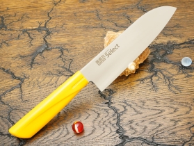 Кухонный нож Kanetsugu, серия Color Select, Santoku 165мм, Yellow, арт. 3013-YL - Магазин Японских кухонных туристических ножей VIP-HoReCa