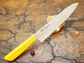 Кухонный нож Kanetsugu, серия Color Select, Chef 210мм, Yellow, арт. 3015-YL - Магазин Японских кухонных туристических ножей VIP-HoReCa