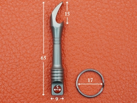 Брелок - открывашка из титана VipXHoReCa, арт. VH12112 - Магазин Японских кухонных туристических ножей VIP-HoReCa