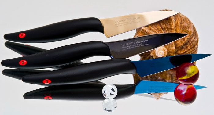 Кухонный нож Kasumi, серия Titan, Paring 80мм, Golg, арт. 22008/G