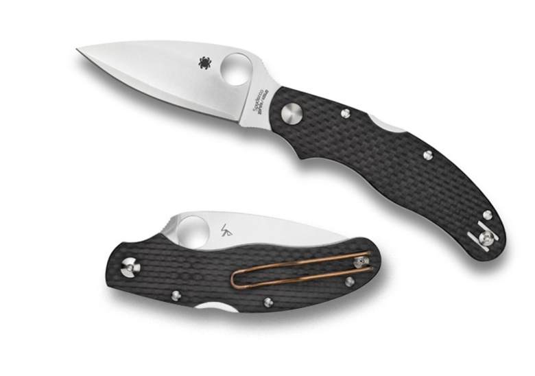 Складной нож Spyderco, серия Caly / Calypso 3.5, Black Carbon Fiber Handle, Laminate ZDP-189 / 420J2, Plain, арт. C113CFPE