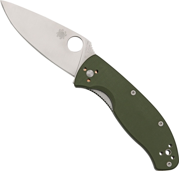 Складной нож Spyderco, серия Tenacious, Green G-10 Handles, 8Cr13MoV, Plain, арт. C122GPGR