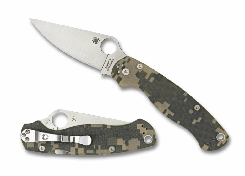 Складной нож Spyderco, серия Para-Military 2, Digital Camo G-10 Handles, CPM S45VN, Plain, арт. C81GPCMO2