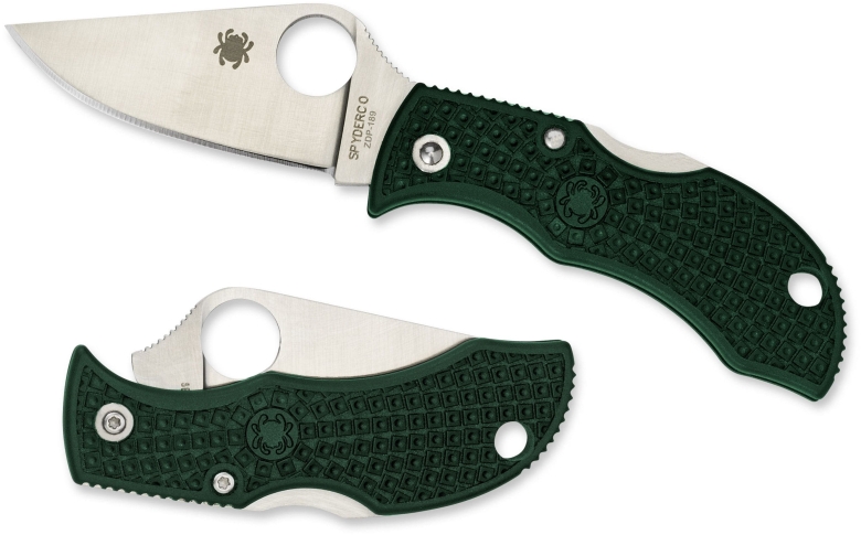 Складной нож Spyderco, серия Manbug, British Racing Green FRN Handles, ZDP-189, Plain, арт. MGREP