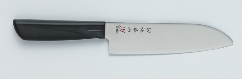 Кухонный нож Kanetsugu, серия EXCEL, Santoku 165мм (Serrated, пластиковая рукоять), арт. 1011