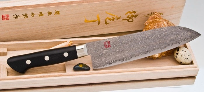 Кухонный нож Hattori, серия KD, Santoku 180мм, арт. KD-31