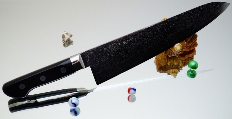 Кухонный нож Ryusen Hamono, серия Bonten-Unryu, Western Deba 240мм, арт. BU-112