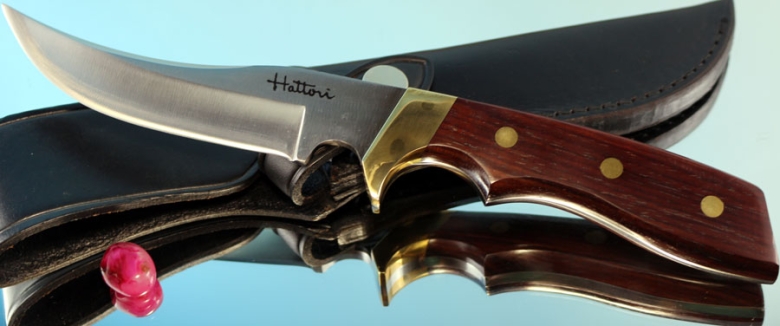 Нож с фиксированным клинком Hattori Clip Point Bowie, AUS-6, 130мм, арт. #100
