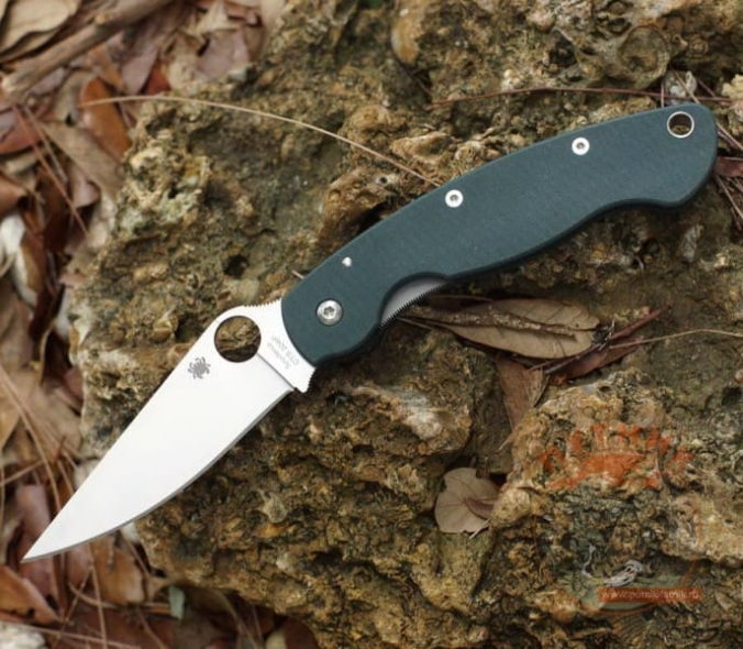 Складной нож Spyderco, серия Military, Foliage Green G-10 Handles, CTS 204P, Plain, арт. C36GPGR