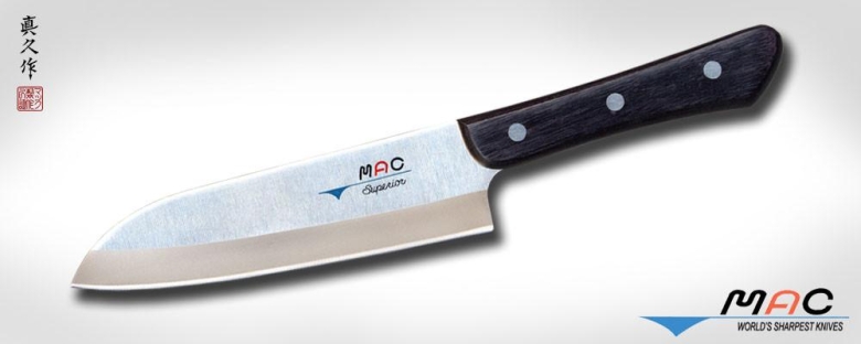 Кухонный нож MAC, серия Superior, Santoku 170мм, арт. SK-65