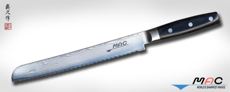 Кухонный нож MAC, серия Damascus, Bread 230мм, арт. DA-BS-230