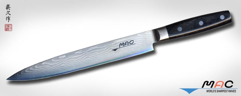 Кухонный нож MAC, серия Damascus, Slicer 240мм, арт. DA-SL-240