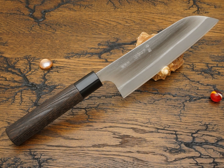 Кухонный нож Kajibee, серия Aogami Regular, Santoku 165мм, арт. KJB-B2-ST-165