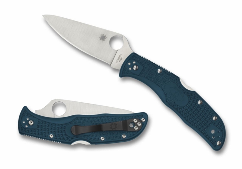 Складной нож Spyderco, серия Endela, Flat Ground, Blue FRN Handles, K390, Plain, арт. C243FPK390