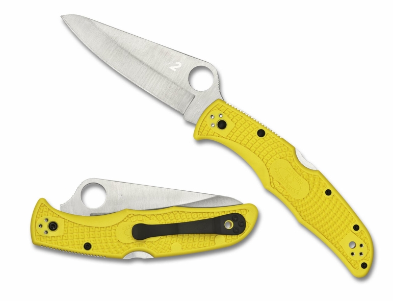 Складной нож Spyderco, серия Pacific Salt, Yellow FRN Handles, H2, Plain, арт. C91PYL2