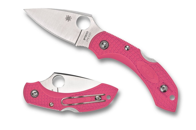 Складной нож Spyderco, серия Dragonfly 2, Pink FRN Handle, CPM S30V, Plain, арт. C28FPPNS30V2