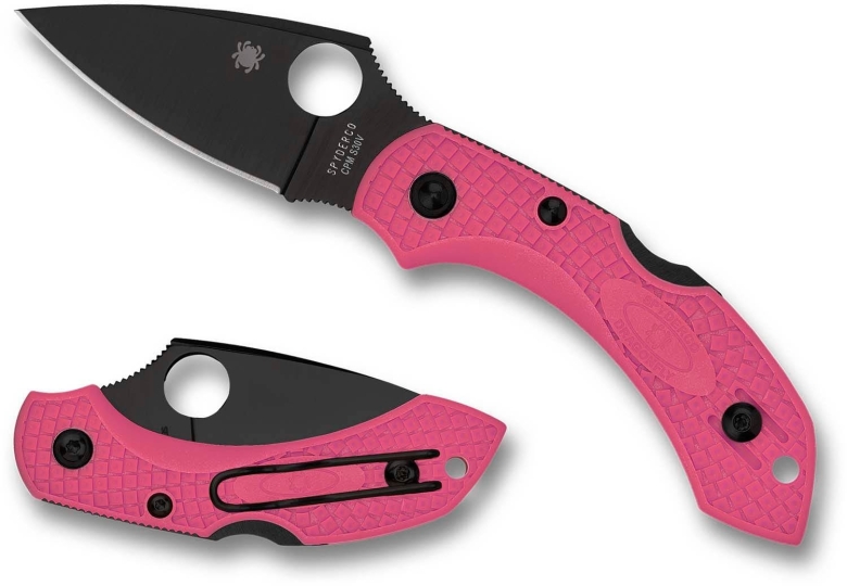 Складной нож Spyderco, серия Dragonfly 2, Pink FRN Handle, CPM S30V, Black Blade, Plain, арт. C28FPPNS30VBK2