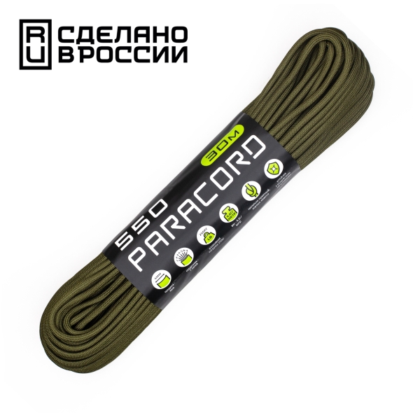 Паракорд Cord 550 (Paracord Cord 550), Olive (Оливковый), 30м., арт. Cord_57231