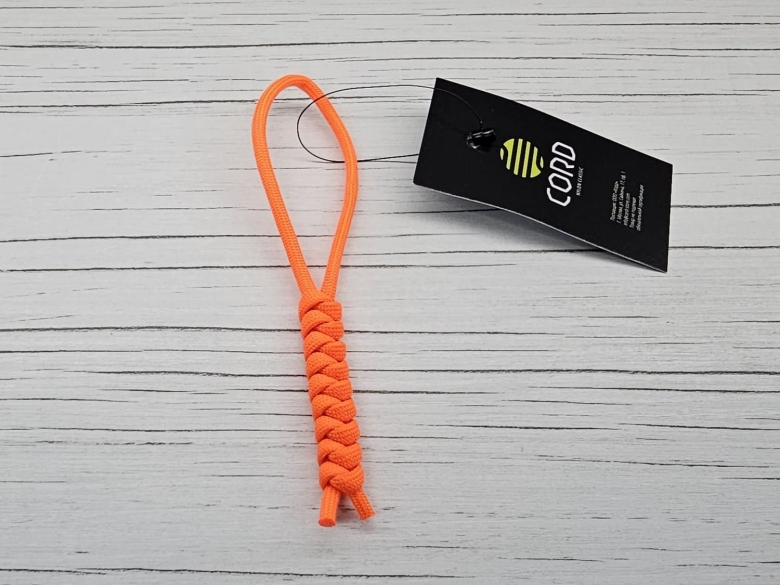 Темляк паракордовый Cord (тип1), Neon Orange (Оранжевый неон), арт. Cord_61528